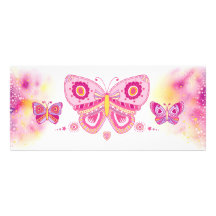 Jewelled Butterflies (Horizontal) Invitation
