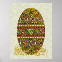 Jewelled Easter Egg Posters