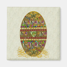 Jewelled Easter Egg Refrigerator Magnet