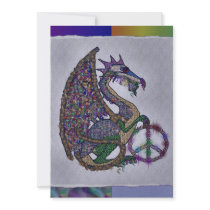 Jewelled Peace Dragon Personalised Announcements
