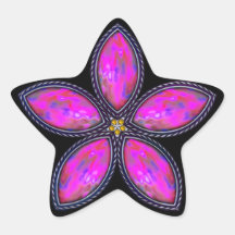 Jewelled Star - Magenta Stickers