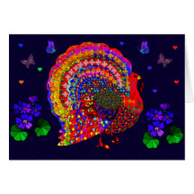 Jewelled Turkey Greeting Card