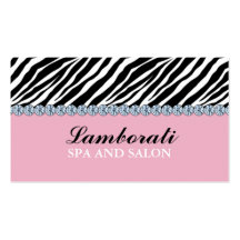 Jeweller Jewellery Zebra Print Diamond Sparkle Business Card Templates