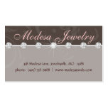 Jewellery Business Card Birthstones Swirls Taupe