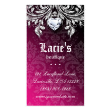 Jewellery Business Card Elegant Vintage Damask