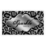 Jewellery Business Cards Animal Leopard Silver business cards