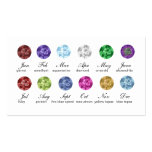 Jewellery Business Cards Birthstones Damask BW