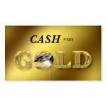 Jewellery Business Cards Cash for Gold Metallic