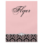 Jewellery Flyer Hair Salon Damask Baby Pink Classy
