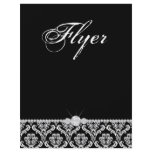 Jewellery Flyer Hair Salon Damask Black White Clas