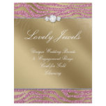Jewellery Flyer Hair Salon Zebra Sparkle Pink Gold