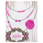 Jewellery Flyer Rose Necklace Brown Pink