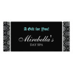Jewellery Gift Certificate Damask Silver rack cards
