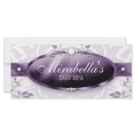 Jewellery Gift Certificate Purple Leaves rack cards