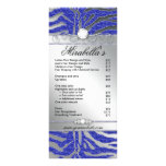 Jewellery Rack Card Zebra Luxury Blue Sparkle Silv rack cards