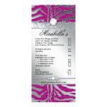 Jewellery Rack Card Zebra Luxury PInk Sparkle Silv rack cards
