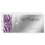 Jewellery Rack Card Zebra Purple Sparkle Silver