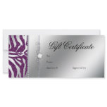 Jewellery Rack Card Zebra Purple Sparkle Silver rack cards