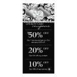 Jewels Salon Marketing Cards Damask Silver rack cards