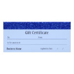 Jewels - Sapphire Gift Certificate Rack Card
