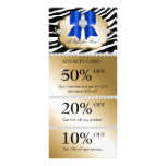Jewels Spa Marketing Cards Zebra Gold Blue