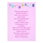 Jewish Baby Girl Naming Invitation Hebrew Pink