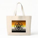 Jewish Bear Pride Flag Canvas Bags