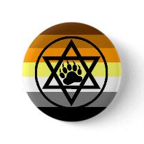 Jewish Bear Pride Flag Pins