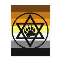Jewish Bear Pride Flag Post Cards
