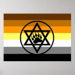 Jewish Bear Pride Flag posters