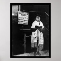 Jewish Boy at New Year Celebration 1911 Posters
