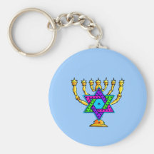 Jewish Candlesticks Key Chains
