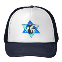 Jewish Cat Stars Mesh Hats