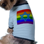 Jewish Gay Pride Flag Pet Clothing