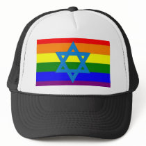 Jewish Gay Pride Flag Hats