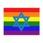 Jewish Gay Pride Flag postcards