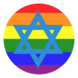 Jewish Gay Pride Flag Sticker