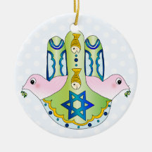 Jewish Hamsa Christmas Tree Ornaments