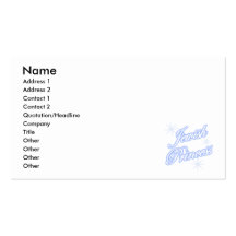 Jewish Princess blue Business Card Template