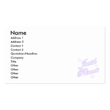 Jewish Princess lavender Business Card