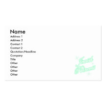 Jewish Princess teal Business Card Template