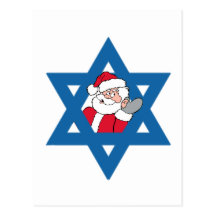 JEWISH SANTA POST CARD