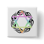 Jewish Star Colours buttons