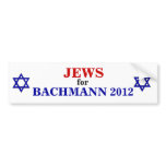 Jews for Bachmann 2012 sticker Bumper Stickers