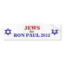 Jews for PAUL 2012 sticker Bumper Stickers