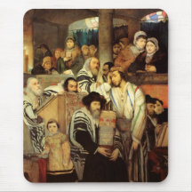 Jews Praying in the Synagogue on Yom Kippur Mousepads