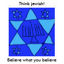 jews star, Believe what you believe, Think jewish! t-shirts