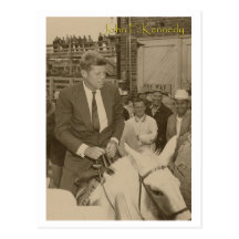 JFK riding Postcards