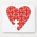 Jigsaw Heart mousepads