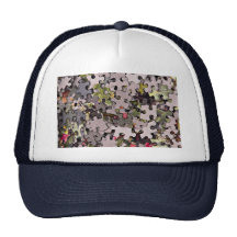 Jigsaw puzzle background hats